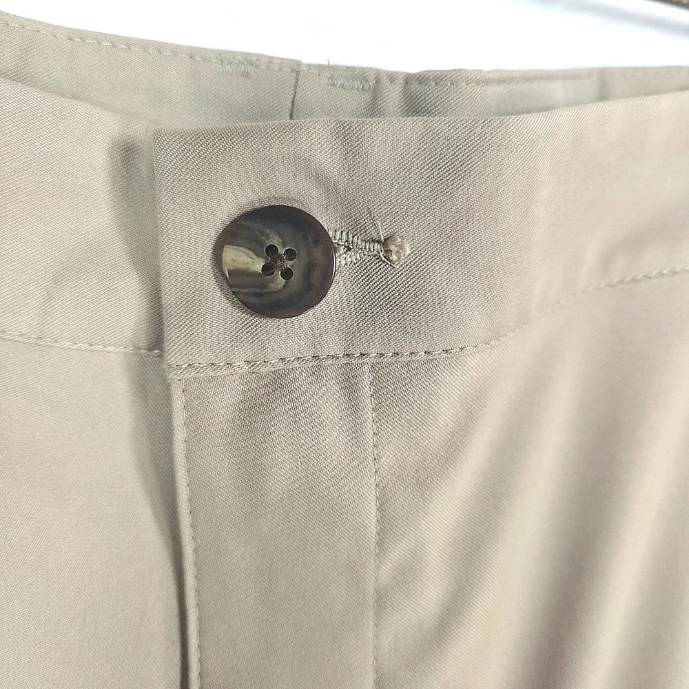 Adidas Mens Climalite Golf Pants Khaki Tan Beige Stretch 3-Stripe 36 x 38 NEW